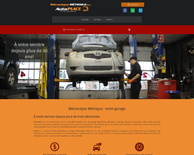 Capture d'écran du site Garage Mécanique Métrique