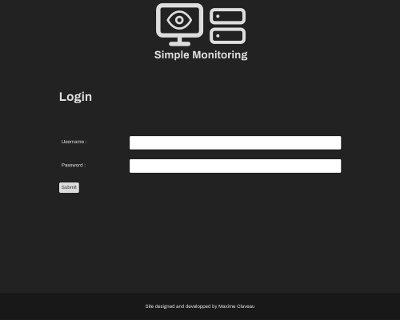 Capture d'écran du site Simple Monitoring Project