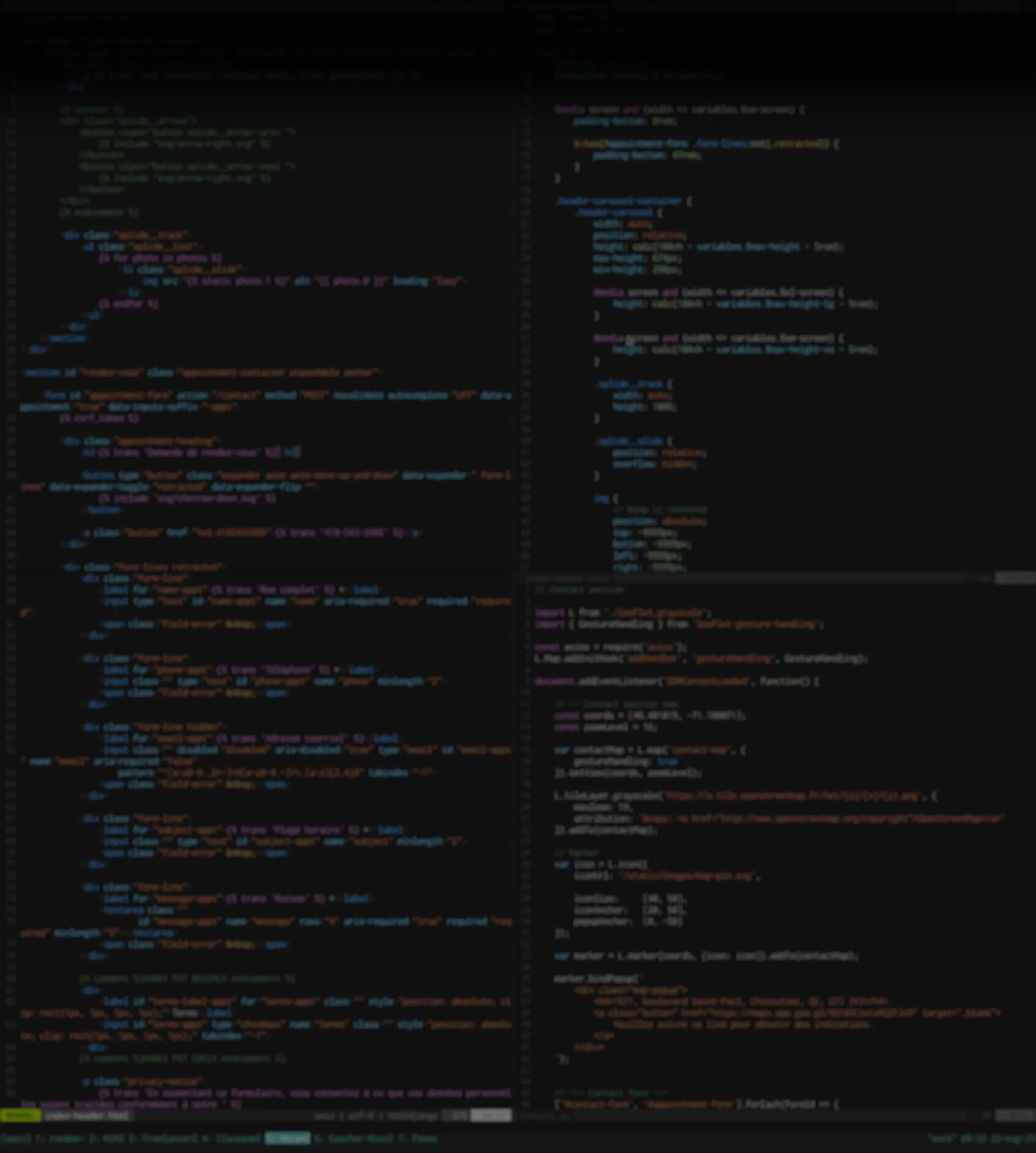Image d'arrière plan d'un terminal et du code