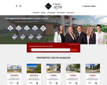 Capture d'écran du site internet equipemjm.com