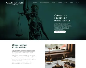 Capture d'écran du site internet gaucher-ross.com